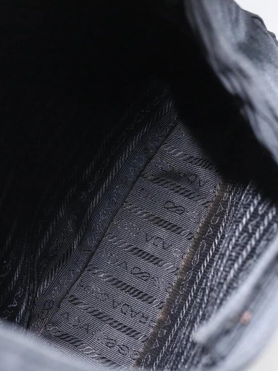 PRADA Shoulder Bag Nylon Black Silver - Picture 12 of 14